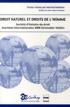 Couverture du livre « Droit naturel et droits de l'homme » de Martial Mathieu aux éditions Pu De Grenoble