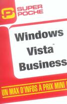 Couverture du livre « Windows vista business » de Claude Bernardini aux éditions Micro Application