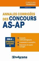 Couverture du livre « Concours AS-AP ; annales corrigées ; épreuves catégorie C » de  aux éditions Studyrama