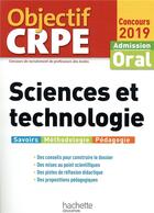 Couverture du livre « Objectif crpe sciences et technologie 2019 » de Jack Guichard aux éditions Hachette Education