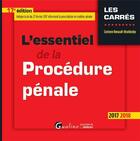 Couverture du livre « L'essentiel de la procédure pénale » de Corinne Renault-Brahinsky aux éditions Gualino