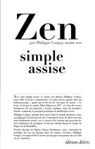 Couverture du livre « Zen ; simple assise » de Philippe Coupey aux éditions Desiris