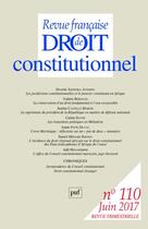 Couverture du livre « Revue Francaise De Droit Constitutionnel 2017 N 110 » de  aux éditions Puf