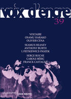 Couverture du livre « Revue Voix D'Encre N.39 » de Revue Voix D'Encre aux éditions Voix D'encre