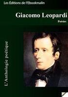Couverture du livre « Poésies de Leopardi » de Giacomo Leopardi aux éditions Editions Du Cenacle