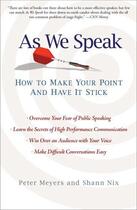 Couverture du livre « As We Speak » de Nix Shann aux éditions Atria Books