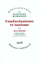 Couverture du livre « Confucianisme et taoïsme » de Max Weber aux éditions Gallimard