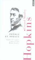 Couverture du livre « Poèmes et proses » de Gerald Manley Hopkins aux éditions Points