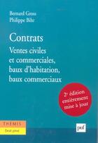 Couverture du livre « Contrats. tome 1 - ventes civiles » de Gross/Bihr aux éditions Puf