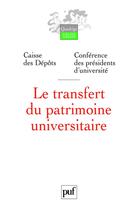 Couverture du livre « Le transfert du patrimoine universitaire » de Daniel Vitry aux éditions Puf