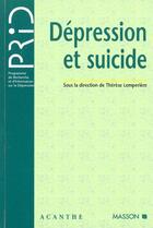 Couverture du livre « Depression et suicide » de Therese Lemperiere aux éditions Elsevier-masson