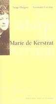 Couverture du livre « Marie de kerstrat » de Herve Jaouen aux éditions Ouest France