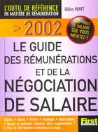 Couverture du livre « Guide First Des Remunerations ; Edition 2002 » de Payet Gilles aux éditions First