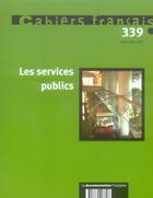 Couverture du livre « Les services publics » de  aux éditions Documentation Francaise