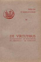 Couverture du livre « De virtutibus » de Philon D'Alexandrie aux éditions Cerf