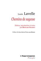 Couverture du livre « Chemins de sagesse » de Lavelle Louis aux éditions Hermann