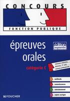 Couverture du livre « Épreuves d'orales d'admission » de B Le Page aux éditions Foucher