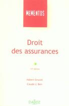 Couverture du livre « Droit Des Assurances » de Hubert Groutel et Claude-J. Berr aux éditions Dalloz