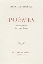 Couverture du livre « Poemes » de Henri De Regnier aux éditions Mercure De France