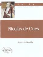 Couverture du livre « De cues nicolas » de De Gandillac aux éditions Ellipses