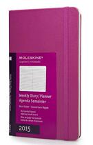 Couverture du livre « Agenda semainier 2015 horizontal grand format rose couverture rigide » de Moleskine aux éditions Moleskine Papet