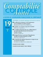 Couverture du livre « Revue Comptabilité, Contrôle, Audit, Volume 19, Tome 1 » de Afc aux éditions Vuibert