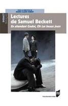 Couverture du livre « Lectures de Samuel Beckett ; en attendant Godot ; oh les beaux jours » de Marie-Christine Hubert aux éditions Pu De Rennes
