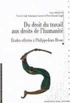 Couverture du livre « Du droit du travail aux droits de l'humanité: études offertes à Philippe-Jean Hesse » de Pur aux éditions Pu De Rennes