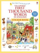 Couverture du livre « First thousand words in english ; sticker book » de  aux éditions Usborne