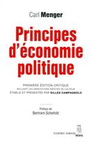 Couverture du livre « Principes d'économie politique » de Carl Menger aux éditions Seuil