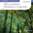 Couverture du livre « Fêtes galantes ; romances sans paroles » de Paul Verlaine aux éditions Nathan