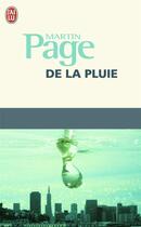 Couverture du livre « De la pluie » de Martin Page aux éditions J'ai Lu