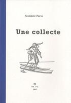 Couverture du livre « Une collecte dans le manuel d'ethnographie de M.Mauss » de Frederic Forte aux éditions Theatre Typographique