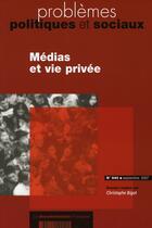 Couverture du livre « Médias et vie privée » de Christophe Bigot aux éditions Documentation Francaise