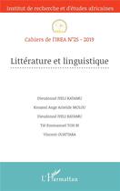 Couverture du livre « Cahiers de l'IREA t.25 : littérature et linguistique (édition 2019) » de Cahiers De L'Irea aux éditions L'harmattan