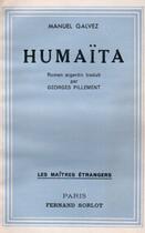 Couverture du livre « Humaïta » de Manuel Galvez aux éditions Nel