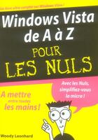 Couverture du livre « Windows vista de a à z pour les nuls » de Woody Leonhard aux éditions First Interactive
