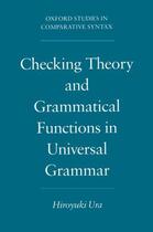 Couverture du livre « Checking Theory and Grammatical Functions in Universal Grammar » de Ura Hiroyuki aux éditions Oxford University Press Usa