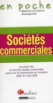 Couverture du livre « Sociétés commerciales » de Grandguillot Beatric aux éditions Gualino