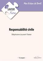 Couverture du livre « Droit ; responsabilité civile » de Stephane-Laurent Texier aux éditions Enrick B.