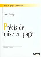 Couverture du livre « Precis de mise en page (5eme edition) » de Louis Guery aux éditions Victoires