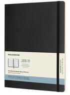 Couverture du livre « Agenda 18 mois mensuel très grand format noir souple » de  aux éditions Moleskine