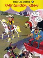 Couverture du livre « Lucky Luke t.9 ; the wagon train » de Rene Goscinny et Morris aux éditions Cinebook
