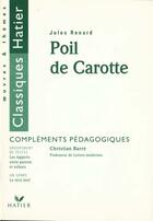 Couverture du livre « Poil de carotte » de Jules Renard aux éditions Hatier