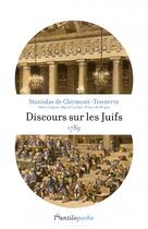 Couverture du livre « Discours sur les juifs 1789 » de Stanislas De Clermont-Tonnerre aux éditions L'antilope