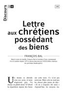 Couverture du livre « Lettre aux chrétiens possédant des biens » de Francois Bal aux éditions Tequi