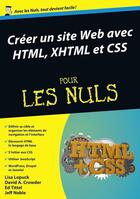 Couverture du livre « Créer un site web avec html, xhtml et css pour les nuls » de David A. Crowder aux éditions Pour Les Nuls