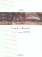 Couverture du livre « California kaddish » de Henryk Grinberg aux éditions Folies D'encre