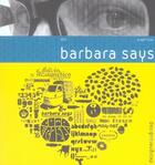 Couverture du livre « Barbara Says » de Barbara Says aux éditions Pyramyd