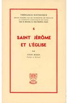 Couverture du livre « TH n°6 - Saint Jérôme et l'église » de Yvon Bodin aux éditions Beauchesne